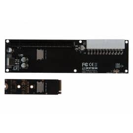 Переходник для SFF-8612 Oculink в M.2 NVMe eGPU + плата с доп питанием и разъемом PCIe x16 и SFF-8611 + кабель данных / NFHK N-8611Y-A N-P114-A