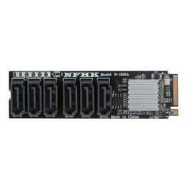Переходник для SATA / 6 разъемов на SSD M.2 NVMe / NFHK N-1166A