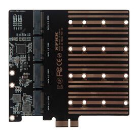 Плата расширения на 4 порта SSD M.2 SATA в разъем PCIe x1 / NFHK N-1064A
