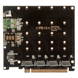 Плата расширения на 4 порта SSD M.2 NVMe в разъем PCIe x16 / NFHK N-R11B