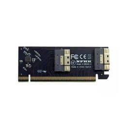 Плата расширения на 2 порта U.2 U.3 в разъем PCIe 3.0 / 4.0 16x - SFF-8654 (SlimSAS) 8i / NFHK N-8654S