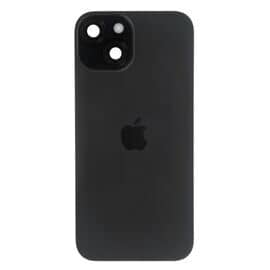 Задняя крышка в сборе с беспроводной зарядкой и шлейфами iPhone 15 черный / разбор
