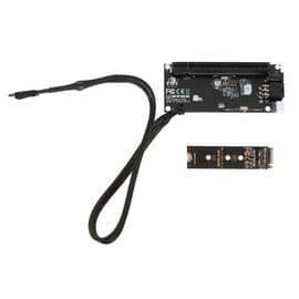 Переходник для SFF-8612 Oculink в M.2 NVMe eGPU + плата с доп питанием и разъемом PCIe x16 и SFF-8611 + кабель данных / NFHK N-8611A N-PU03