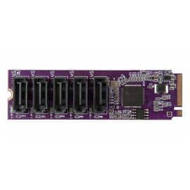 Переходник для SATA / 5 разъемов на SSD M.2 NVMe / NFHK N-585A