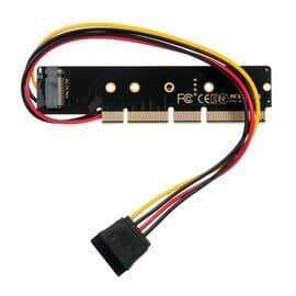 Плата расширения для SSD M.2 NVMe со съемным питанием SATA в разъем PCIe x16 / NFHK N-M210