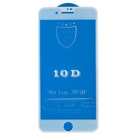 Защитное 10D стекло 9H iPhone 7 Plus / 8 Plus / белый