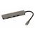 Адаптер HUB многопортовый USB-C ↔ 2x USB 3.1, 1x TF, 1x SD, 1x HDMI 2.0 / серебристый
