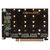 Плата расширения на 4 порта SSD M.2 NVMe в разъем PCIe x16 / NFHK N-R11F