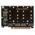 Плата расширения на 4 порта SSD M.2 NVMe в разъем PCIe x16 / NFHK N-R11F