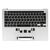 Топкейс с клавиатурой RUS РСТ и АКБ A2171 MacBook Pro 13 A2338 Silver / Б/У клавиатура после залития