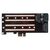 Плата расширения для SSD M.2 SATA / M.2 NVMe / SATA3 data в разъем PCIe x1 / NFHK N-X1P-2U
