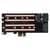 Плата расширения для SSD M.2 SATA / M.2 NVMe / SATA3 data в разъем PCIe x1 / NFHK N-X1P-4U