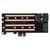 Плата расширения для SSD M.2 SATA / M.2 NVMe / SATA3 data в разъем PCIe x1 / NFHK N-X1P-4U