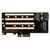Плата расширения для SSD M.2 SATA / M.2 NVMe / SATA3 data в разъем PCIe x4 / NFHK N-NGFF-2U
