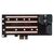 Плата расширения для SSD M.2 SATA / M.2 NVMe / SATA3 data в разъем PCIe x1 / NFHK N-X1P-4U
