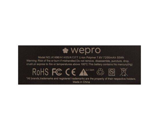 Аккумулятор WEPRO MacBook Air 13 A1369 A1466 / 8000mAh A1377 A1405 A1496 повышенной ёмкости, изображение 2
