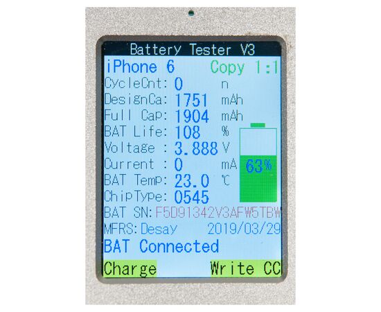 Аккумулятор iPhone 6 повышенной ёмкости 2320 mAh / OEM Chip, изображение 2
