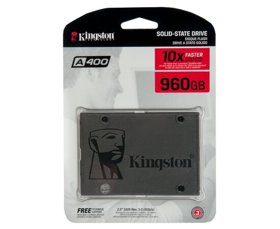 Твердотельный накопитель SSD 2.5 SATA3 960Gb Kingston A400 SA400S37/960G