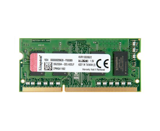 Оперативная память SO-DIMM DDR3 Kingston 2Gb PC-10600 - 1333MHz KVR13S9S6/2