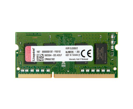 Оперативная память SO-DIMM DDR3 Kingston 2Gb PC-10600 - 1333MHz 1.35V KVR13LS9S6/2
