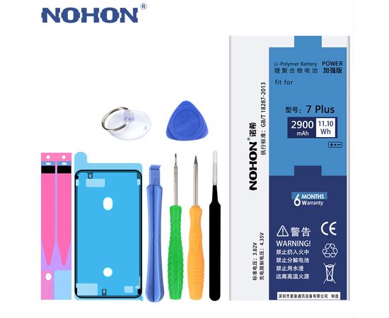 Аккумулятор NOHON iPhone 7 Plus / 2900mAh + набор для замены, изображение 2
