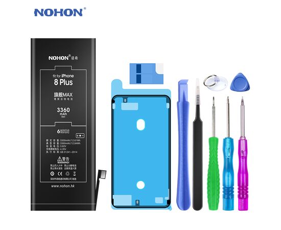 Аккумулятор NOHON iPhone 8 Plus / 3360mAh + набор для замены