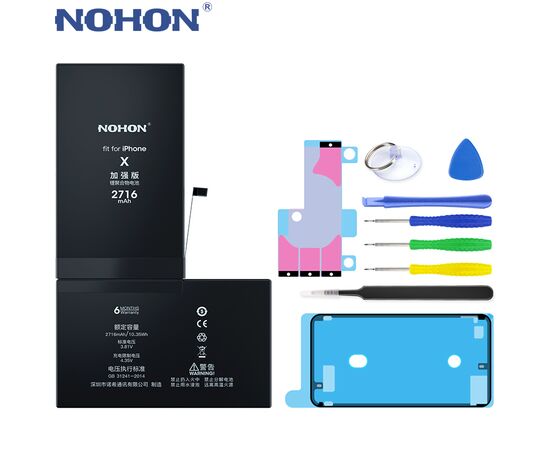 Аккумулятор NOHON iPhone X / 2716mAh + набор для замены