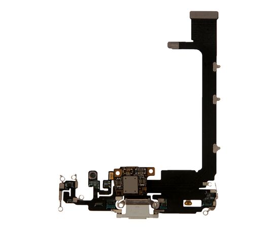 Шлейф зарядки нижний с контроллером iPhone 11 Pro Max белый / 821-02250 / разбор