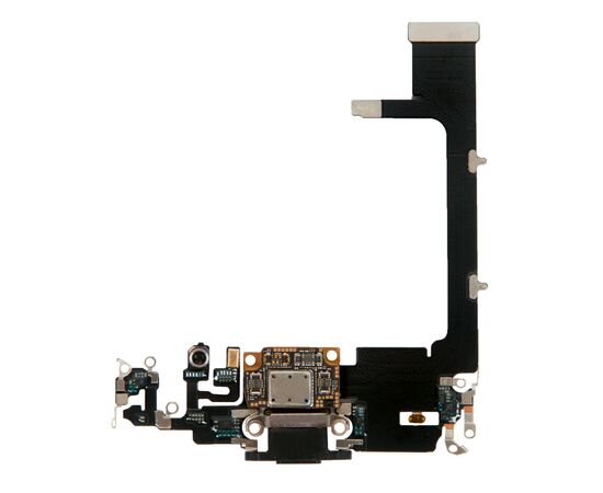 Шлейф зарядки нижний с контроллером iPhone 11 Pro черный / 821-02140 / разбор