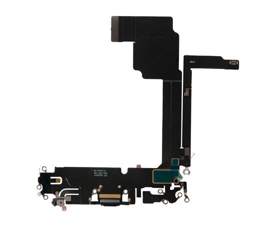 Шлейф зарядки нижний iPhone 15 Pro Max черный / 821-04442-A / разбор, изображение 2