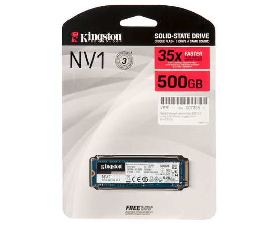 Твердотельный накопитель SSD M.2 NVMe 2280 500Gb Kingston NV1 / SNVS/500G