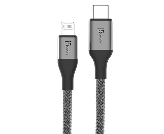 Кабель j5create Lightning ↔ USB-C 1.2м черный