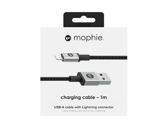 Кабель Mophie Lightning ↔ USB 1м черный