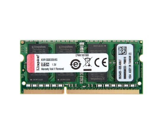 Оперативная память SO-DIMM DDR3 Kingston 8Gb PC-10600 - 1333MHz KVR1333D3S9/8G, изображение 4