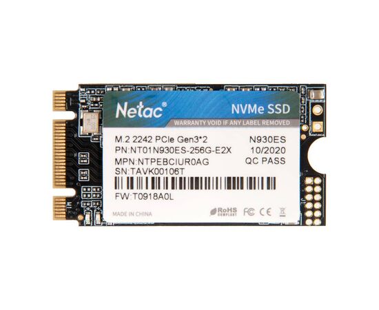 Твердотельный накопитель SSD M.2 NVMe 2242 256GB Netac N930ES Series / NT01N930ES-256G-E2X