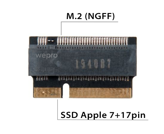 Переходник для SSD M.2 NVMe на MacBook Pro / iMac 2012 / NFHK N-2012P