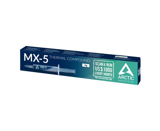 Термопаста Arctic MX-5 Thermal Compound ACTCP00045A / 4г., изображение 2