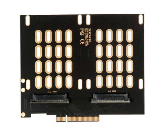 Плата расширения на 2 порта U.2 SFF-8639 на разъем PCIe x8 / NFHK N-8639X