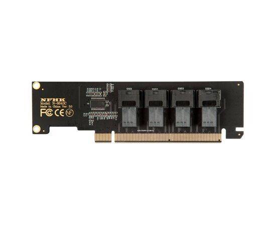 Плата расширения НП на 4 порта SATA/SAS SFF-8643 в разъем PCIe x16 / NFHK N-8643C