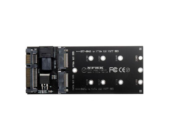 Переходник для SSD M.2 SATA / NVMe / SFF-8643 для установки в корпус SATA3 / NFHK N-8643D