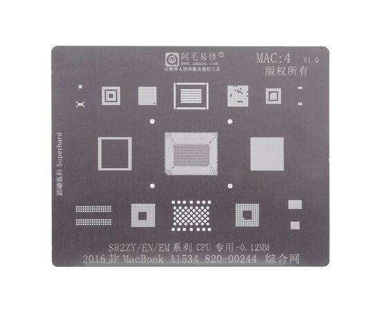 Трафарет Amaoe MAC:4 SR2ZY/EN/EM CPU 0.12mm / 2016 MacBook A1534 820-00244