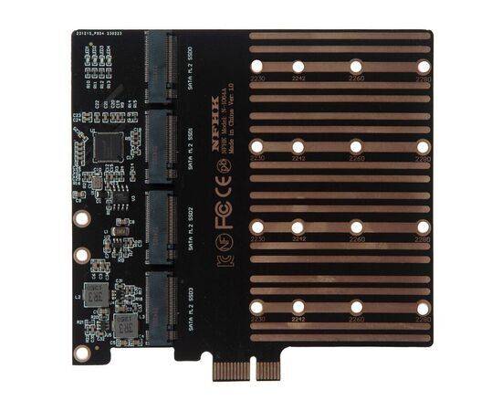 Плата расширения на 4 порта SSD M.2 SATA в разъем PCIe x1 / NFHK N-1064A