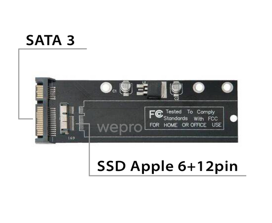 Переходник для SSD MacBook Air Late 2010 Mid 2011 на SATA3 / NFHK N-2011