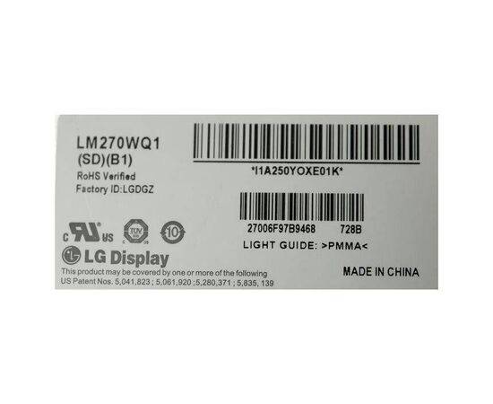 Матрица LG Philips LM270WQ1 (SD)(B1) LED Cinema Display 27 A1316 661-5542, изображение 3