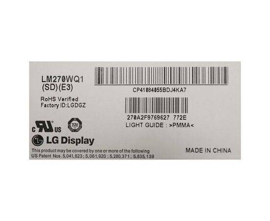 Матрица LM270WQ1 (SD)(E3) iMac 27 A1312 Mid 2011 / LG / класс A, изображение 2