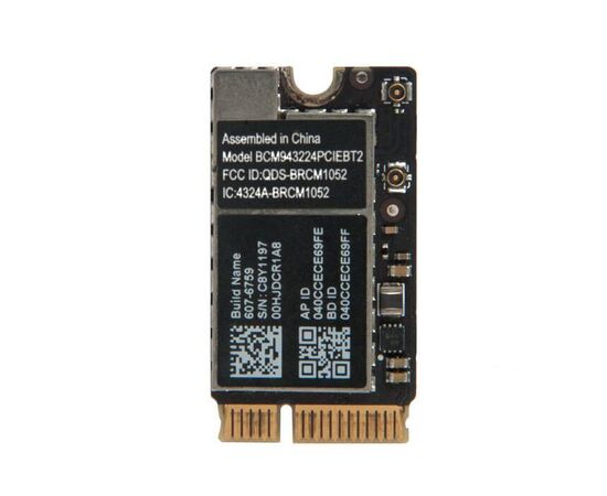 Плата WiFi-AirPort Bluetooth BCM943224PCIEBT2 MacBook Air 11 13 A1369 A1370 A1465 A1466 Late 2010 Mid 2011 Mid 2012 661-5687 661-6053 661-6622 653-0009 607-8825