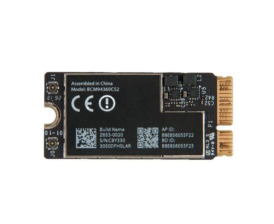 Плата WiFi-AirPort Bluetooth BCM94360CS2 MacBook Air 11 13 A1465 A1466 Mid 2013 Early 2014 Early 2015 Mid 2017 / 661-7465 653-0020