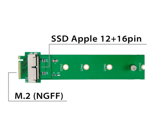 Переходник для SSD Apple 2013 - 2017 в M.2 NVMe / NFHK N-2013A