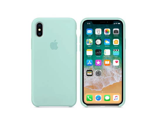 Чехол iPhone X / XS Silicone Case / Marine Green (MRRE2) морской, изображение 2