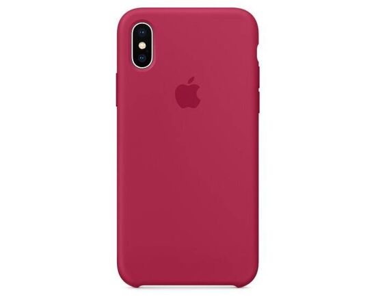 Чехол iPhone X / XS Silicone Case / Rose Red (MQT82) розово-красный